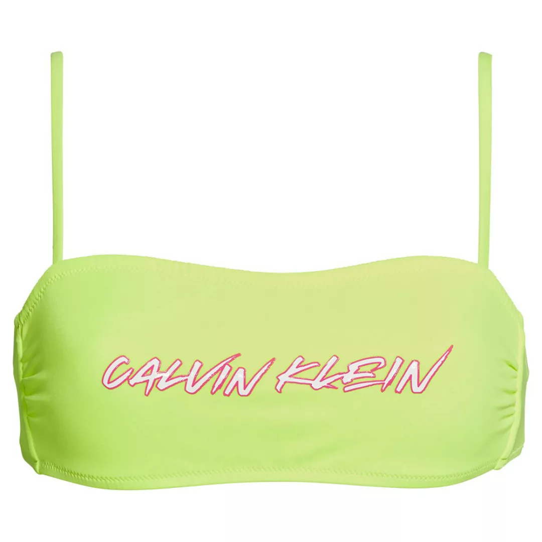 Calvin Klein Underwear Wave Bandeau Bikini Oberteil XS Safety Yellow günstig online kaufen