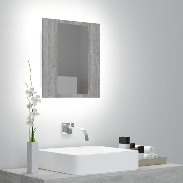 vidaXL Badezimmerspiegelschrank LED-Spiegelschrank Braun Eichen-Optik 40x12 günstig online kaufen