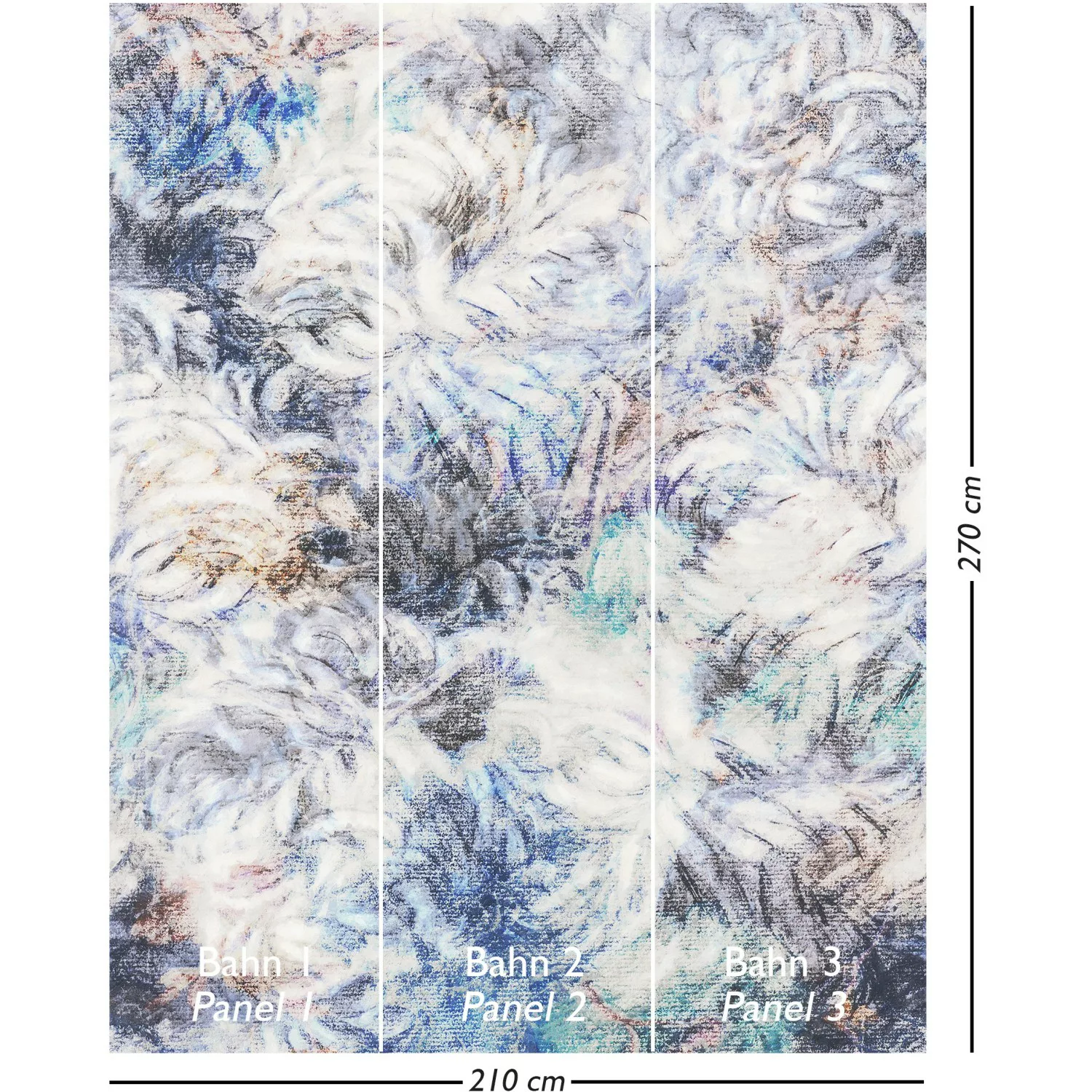 Vliestapete Wandbild Sea of Flowers 2,70 m x 2,10 m FSC® günstig online kaufen