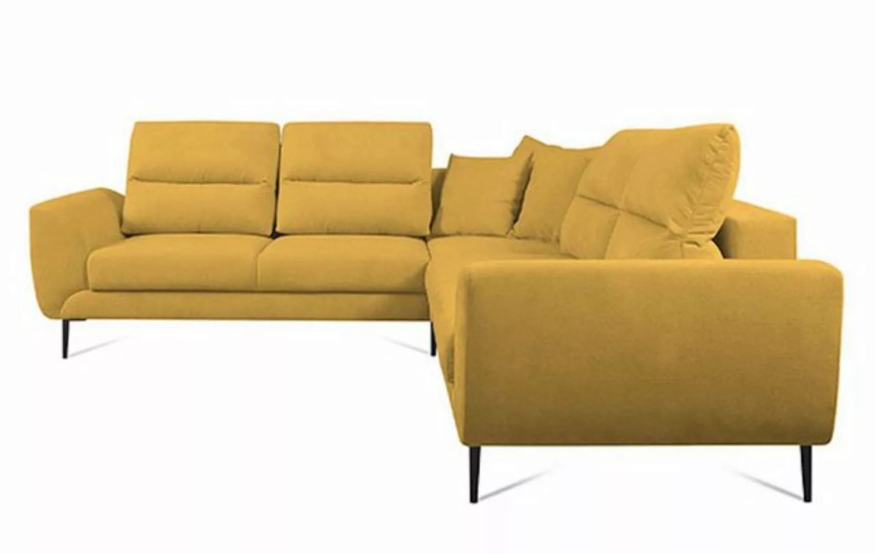 Feldmann-Wohnen Ecksofa Quattro, Quattro 1 Teile, 265cm zitronengelb Ausfüh günstig online kaufen