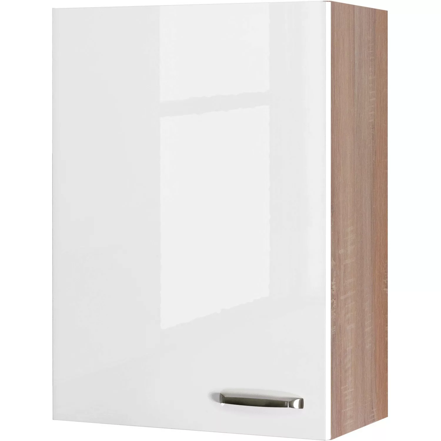 Flex-Well Exclusiv Oberschrank Valero 60 cm x 89 cm Hochglanz Weiß-Sonoma E günstig online kaufen