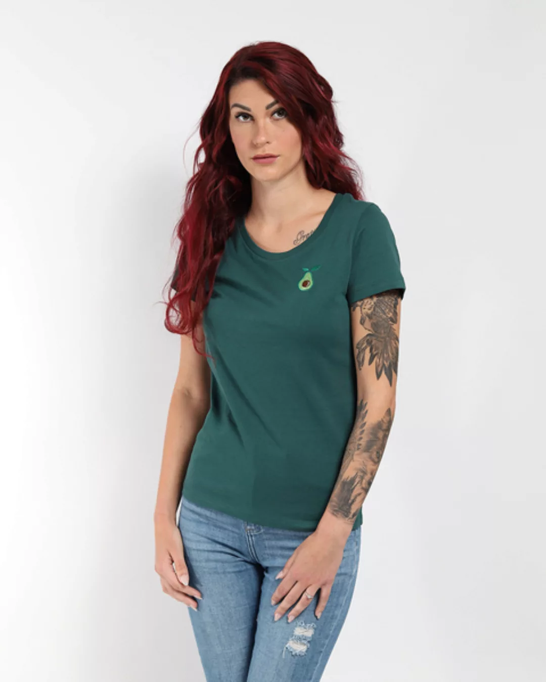 Avocado Embroidery | T-shirt Damen günstig online kaufen