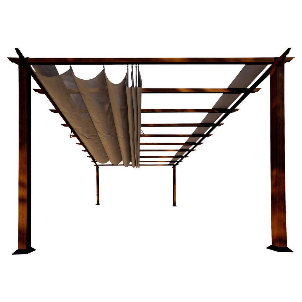 Paragon Outdoor Pavillon Florenz hellbraun Metall B/H/L: ca. 505x236x350 cm günstig online kaufen