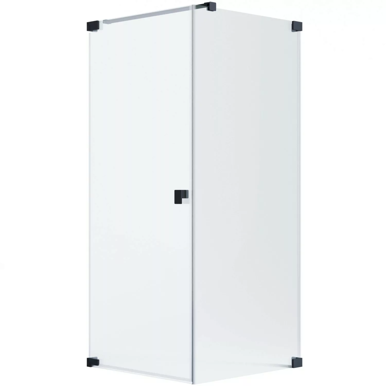 Schöner Wohnen Eckdusche Drehtür u. Seitenwand Schwarzmatt 80 x 80 x 200 cm günstig online kaufen