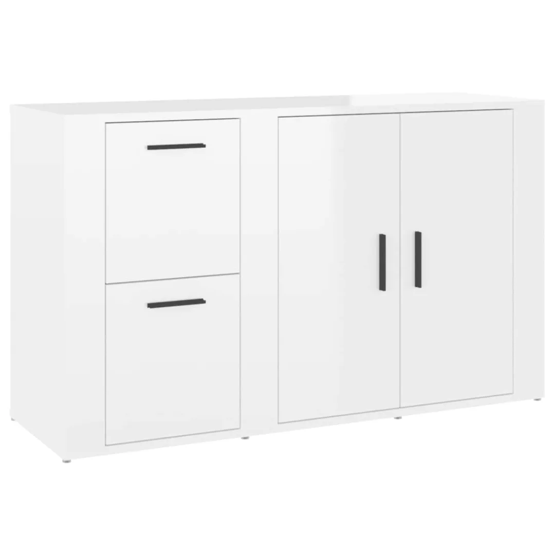 Vidaxl Sideboard Hochglanz-weiß 100x33x59,5 Cm Holzwerkstoff günstig online kaufen