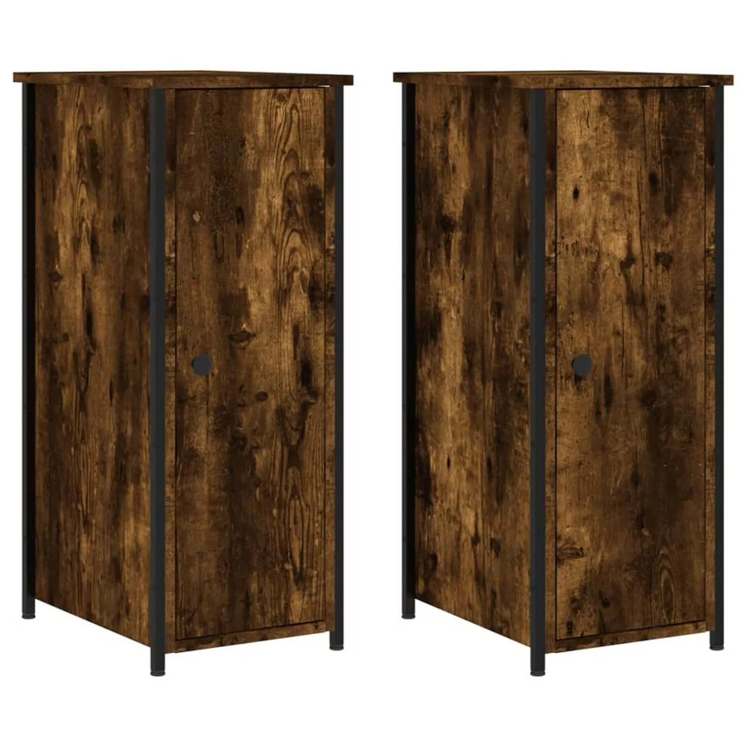 vidaXL Nachttische 2 Stk Räuchereiche 32x42x80 cm Holzwerkstoff günstig online kaufen