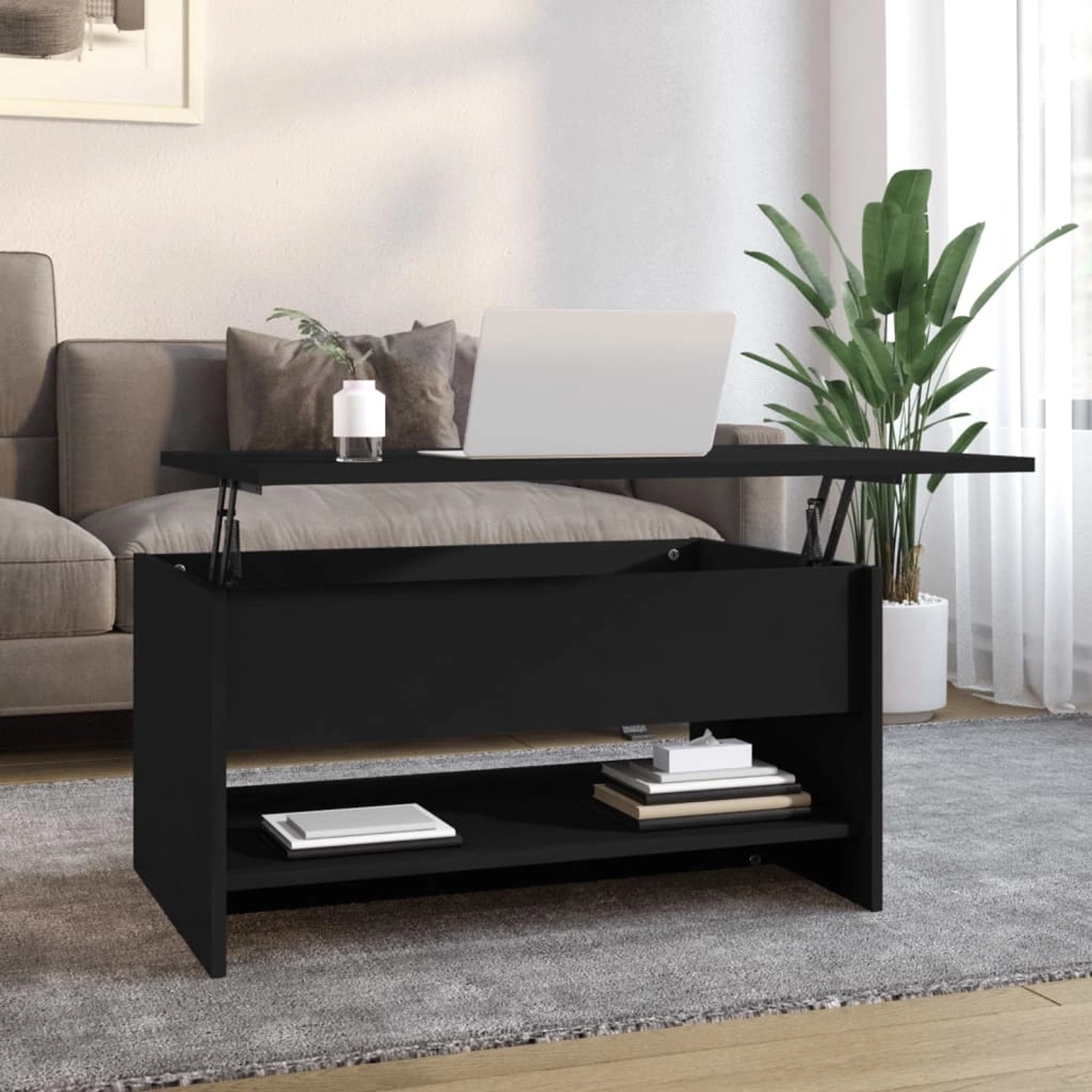 vidaXL Couchtisch Schwarz 80x50x40 cm Holzwerkstoff Modell 1 günstig online kaufen