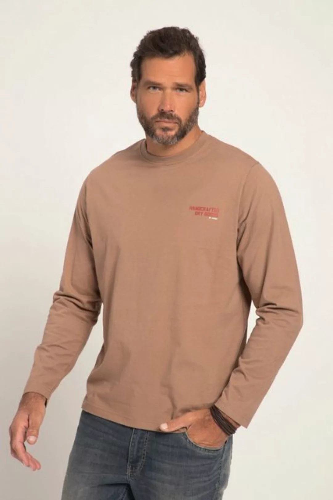 JP1880 T-Shirt Langarmshirt FLEXNAMIC® Melange-Jersey Rundhals günstig online kaufen