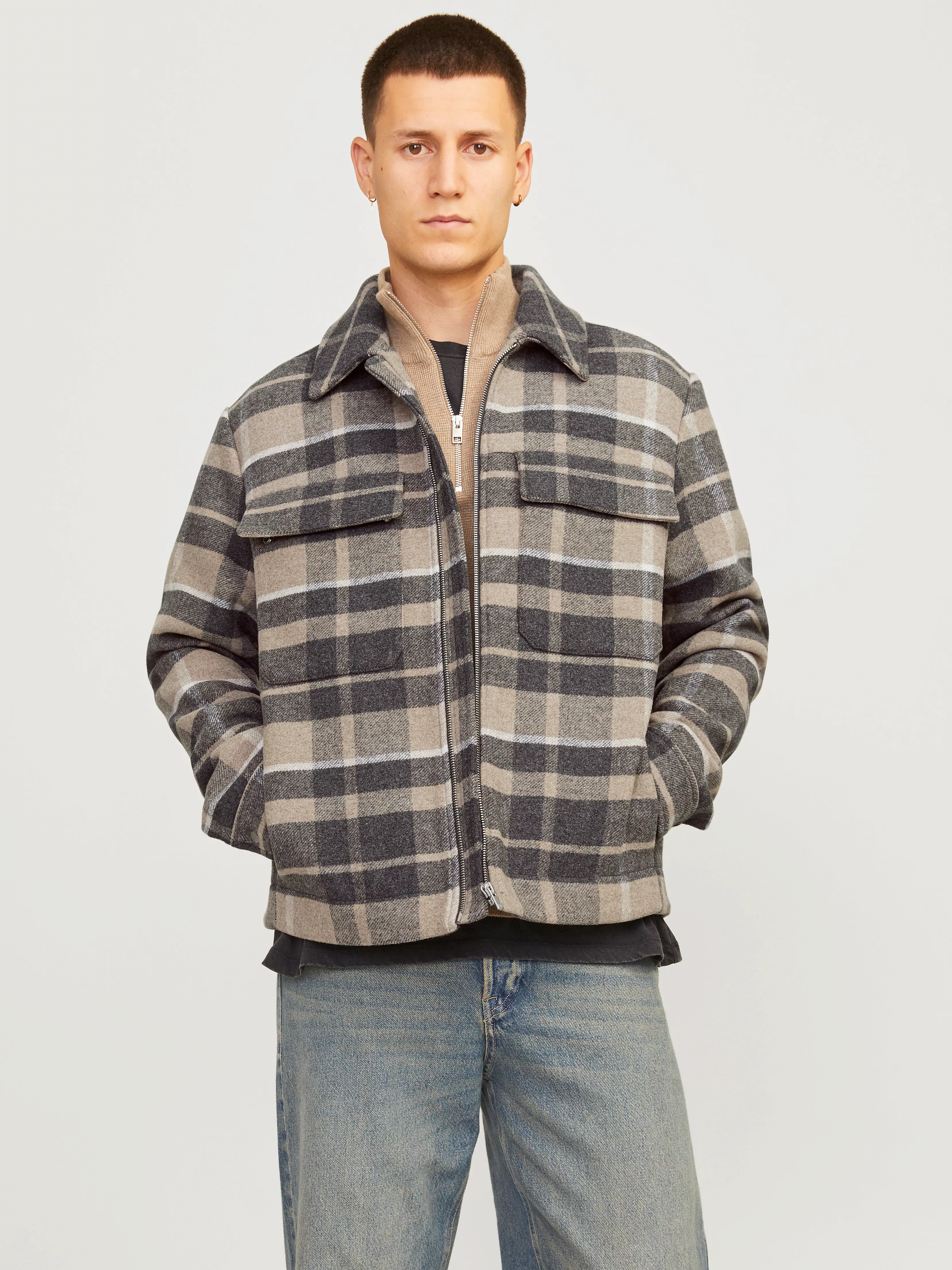 Jack & Jones Wolljacke "JPRBLURUSSEL WOOL BLEND JACKET SN", ohne Kapuze günstig online kaufen