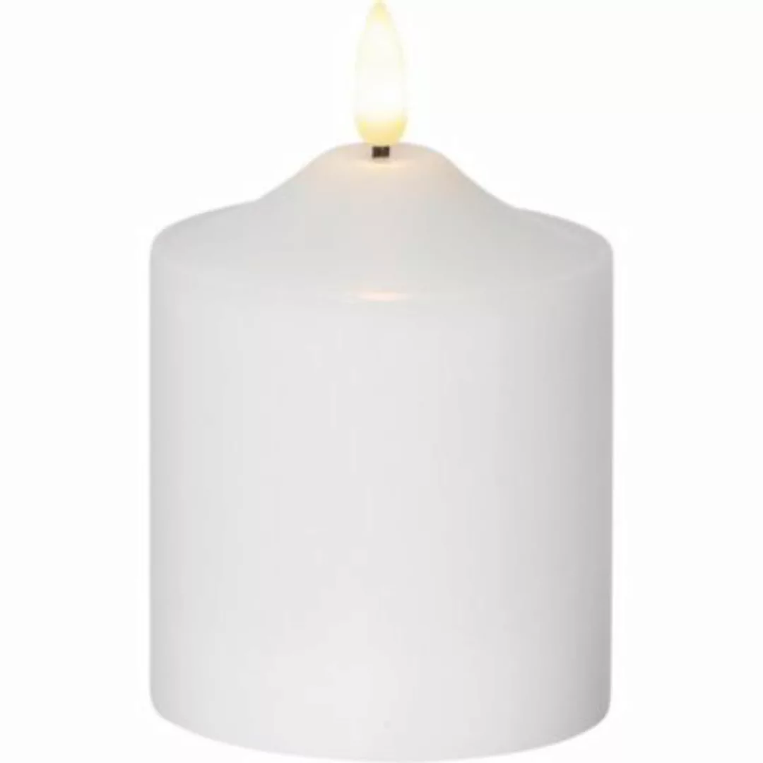 LED Kerze 3D Flamme Echtwachs H: 12cm weiß günstig online kaufen
