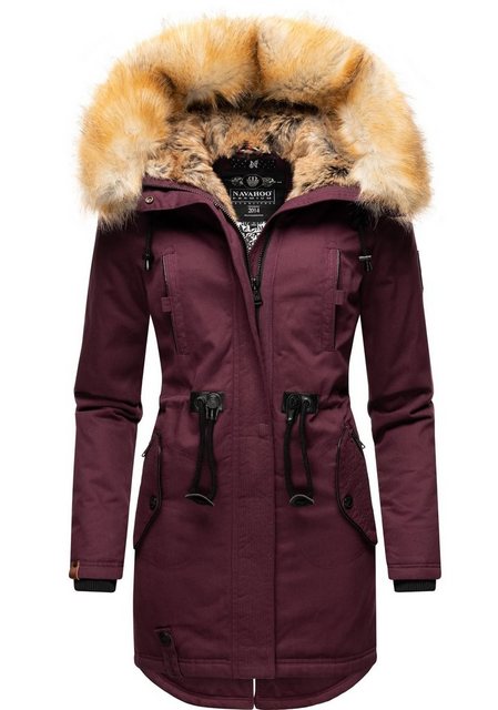 Navahoo Wintermantel "Bombii", stylischer Damen Winterparka mit Kunstfell-K günstig online kaufen