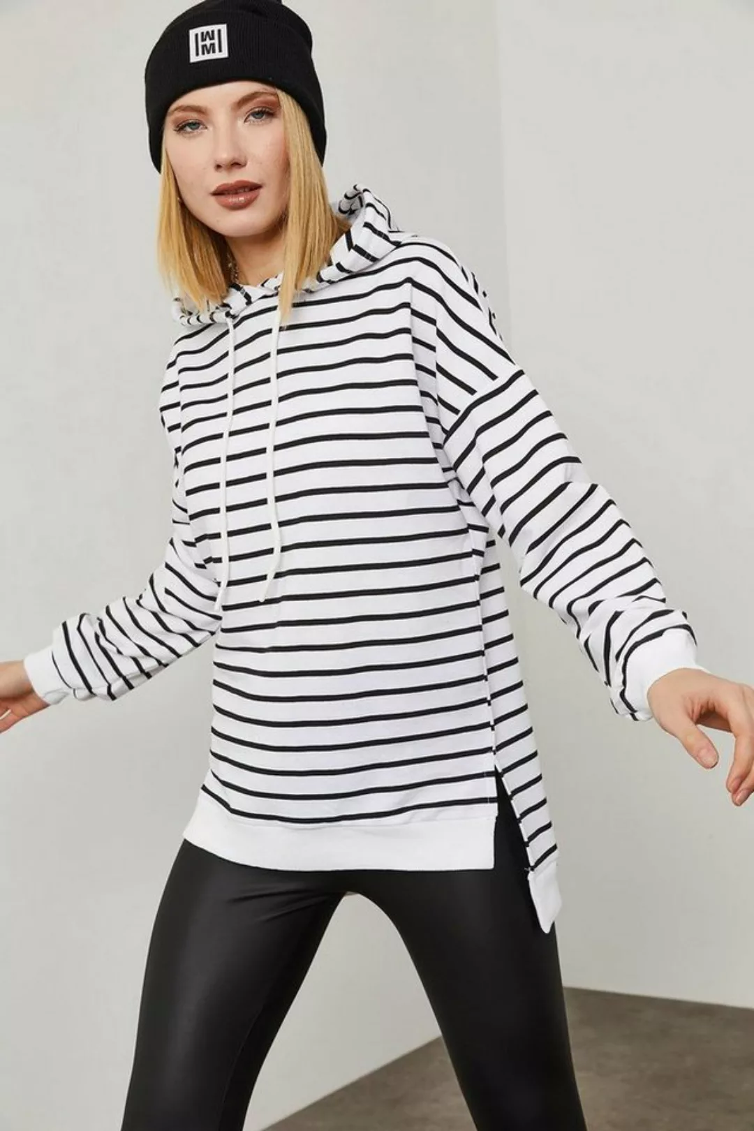 Jumeon Sweatshirt X2014 XHN, Schwarz,Weiß, Größe M damen, %70 Baumwolle / % günstig online kaufen