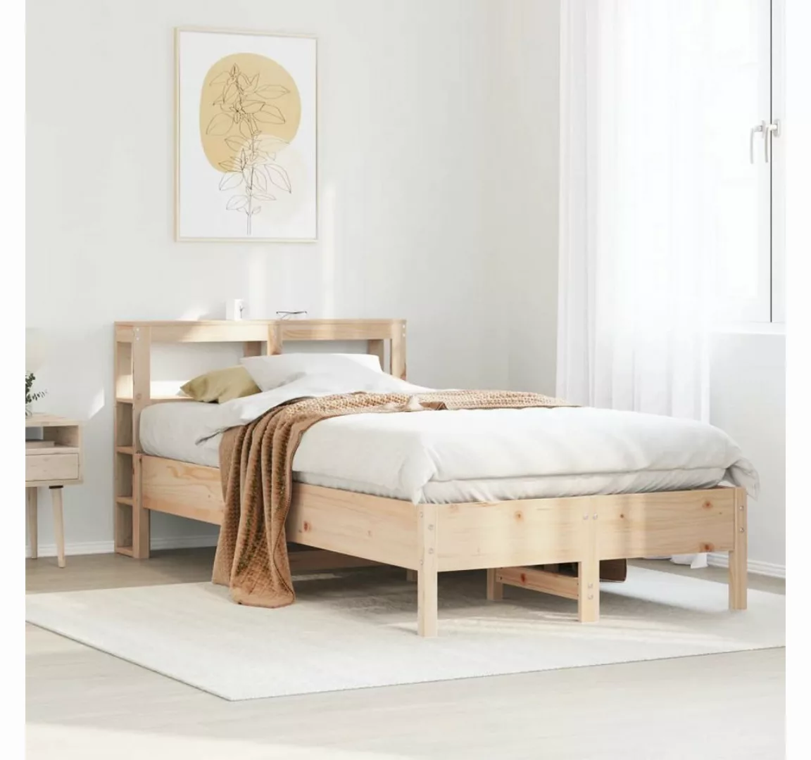 vidaXL Bett Massivholzbett ohne Matratze 100x200 cm Kiefernholz günstig online kaufen