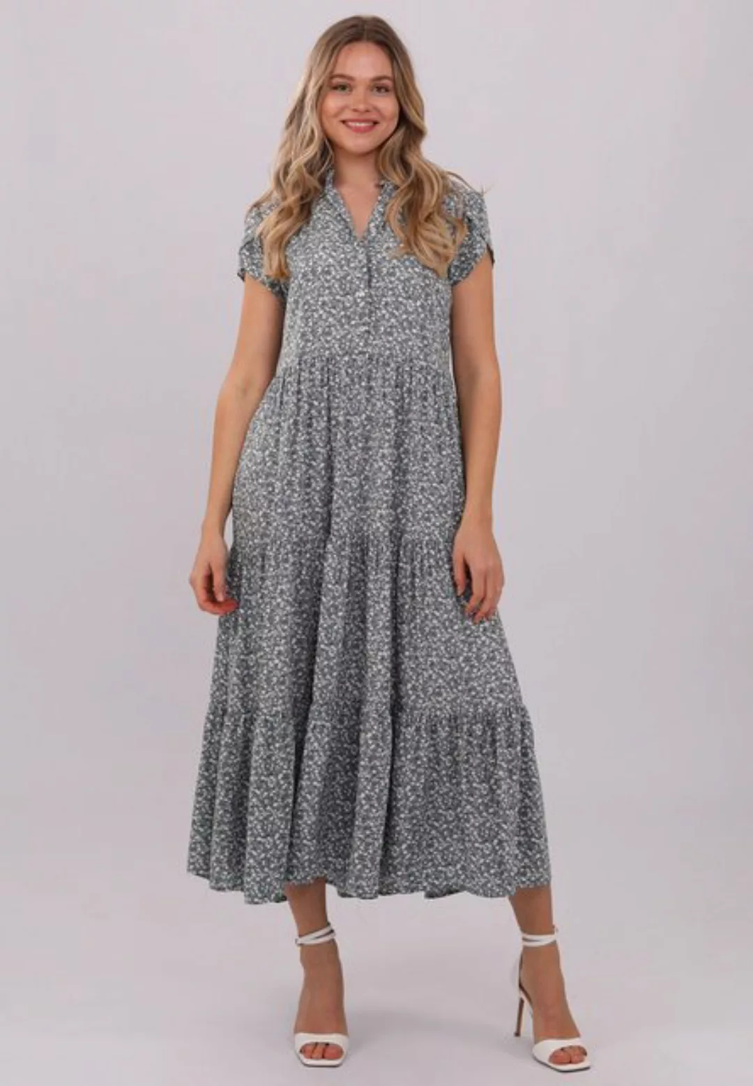 YC Fashion & Style Sommerkleid Sommerliches Viskosekleid mit floralem Muste günstig online kaufen