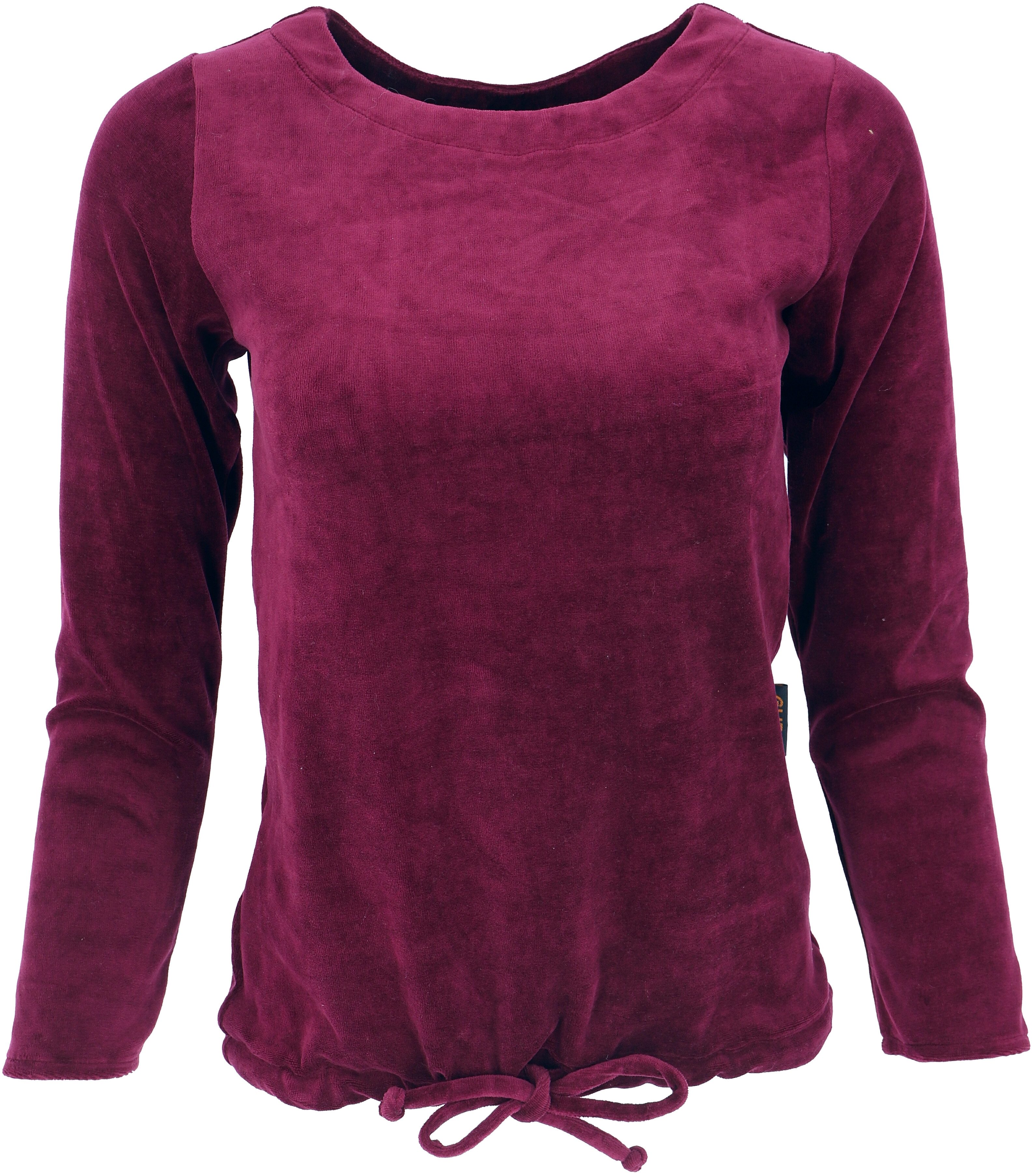 Guru-Shop Longsleeve Nicki-Pullover, weiches Samtshirt, Langarmshirt.. günstig online kaufen