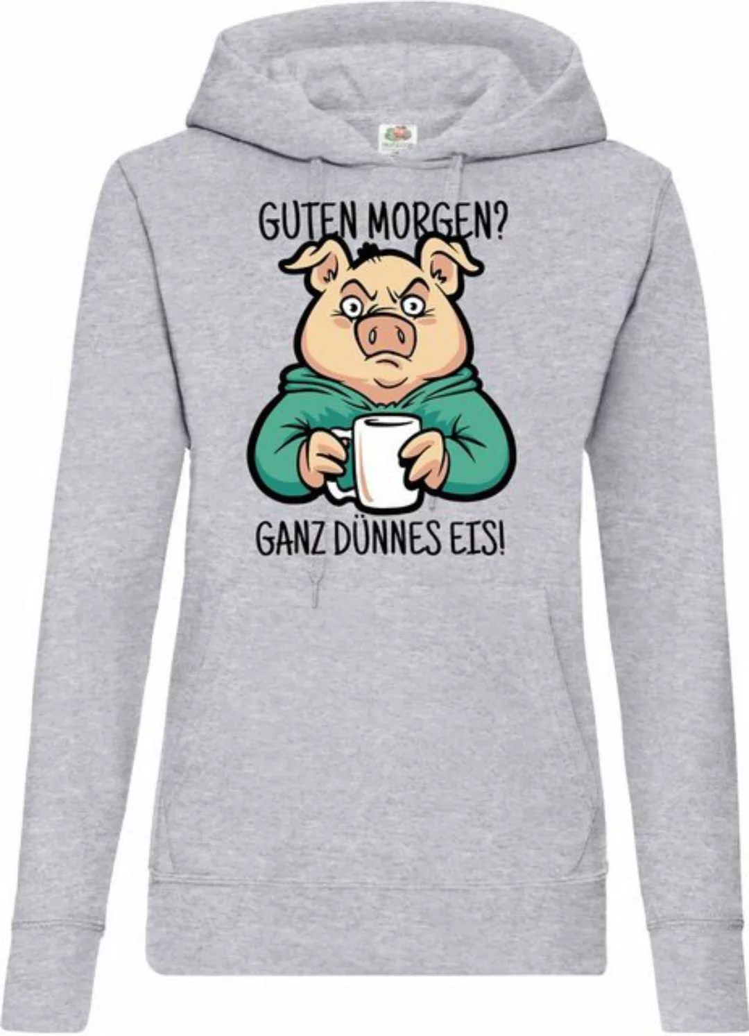 Youth Designz Kapuzenpullover "Guten Morgen? Ganz Dünnes Eis" Damen Hoodie günstig online kaufen