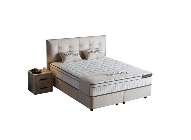 Villa Möbel Boxspringbett MODE (Bett Set, Bett Set aus Bettkasten, Kopfteil günstig online kaufen