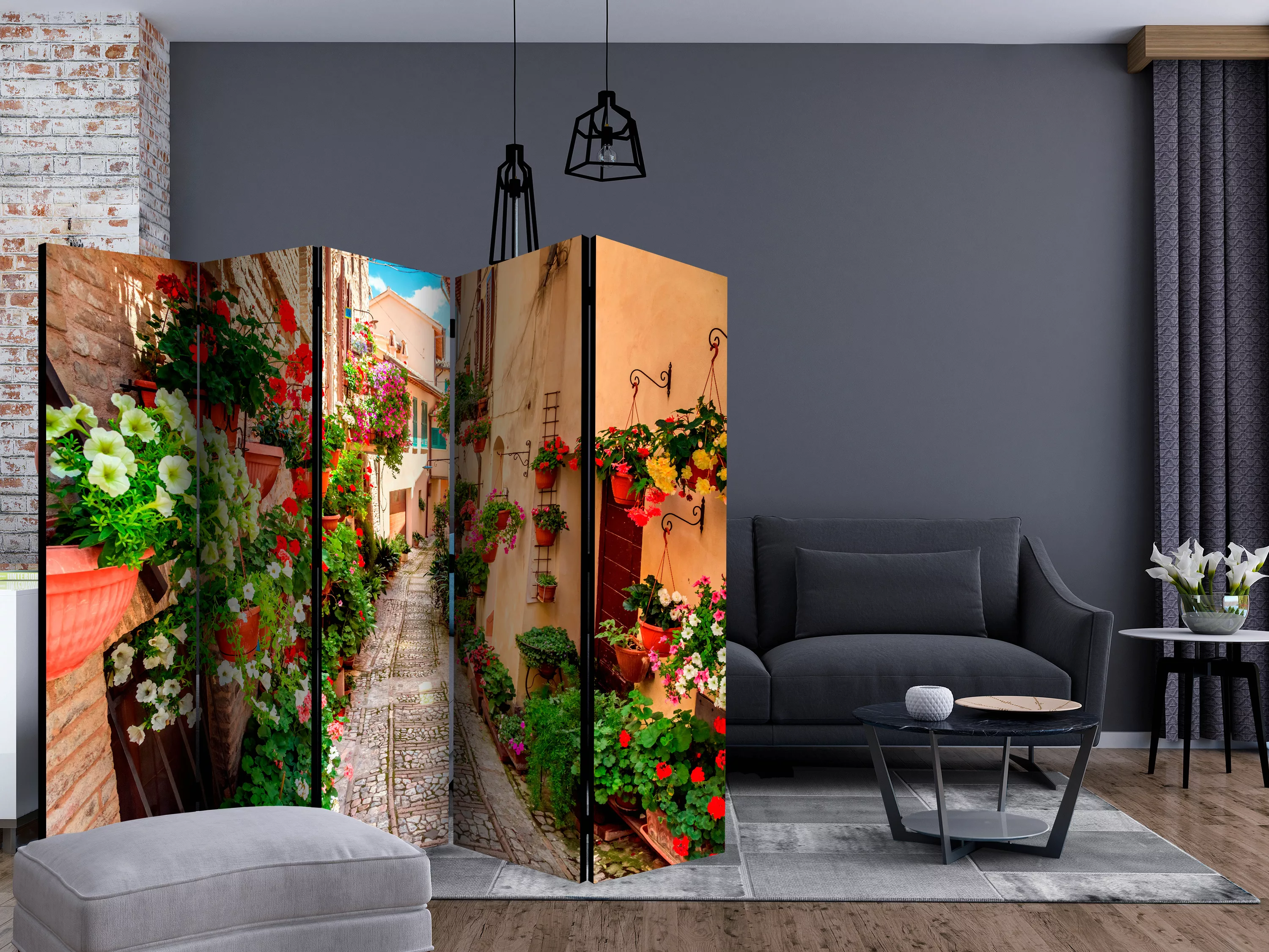 5-teiliges Paravent - Alley In Umbria Ii [room Dividers] günstig online kaufen