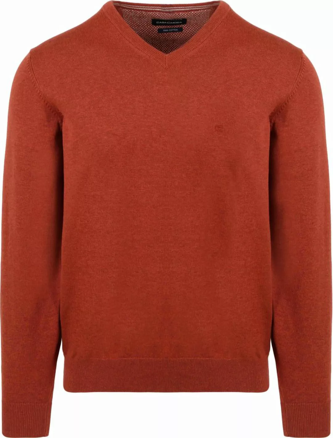 Casa Moda Pullover V-Neck Orange - Größe L günstig online kaufen