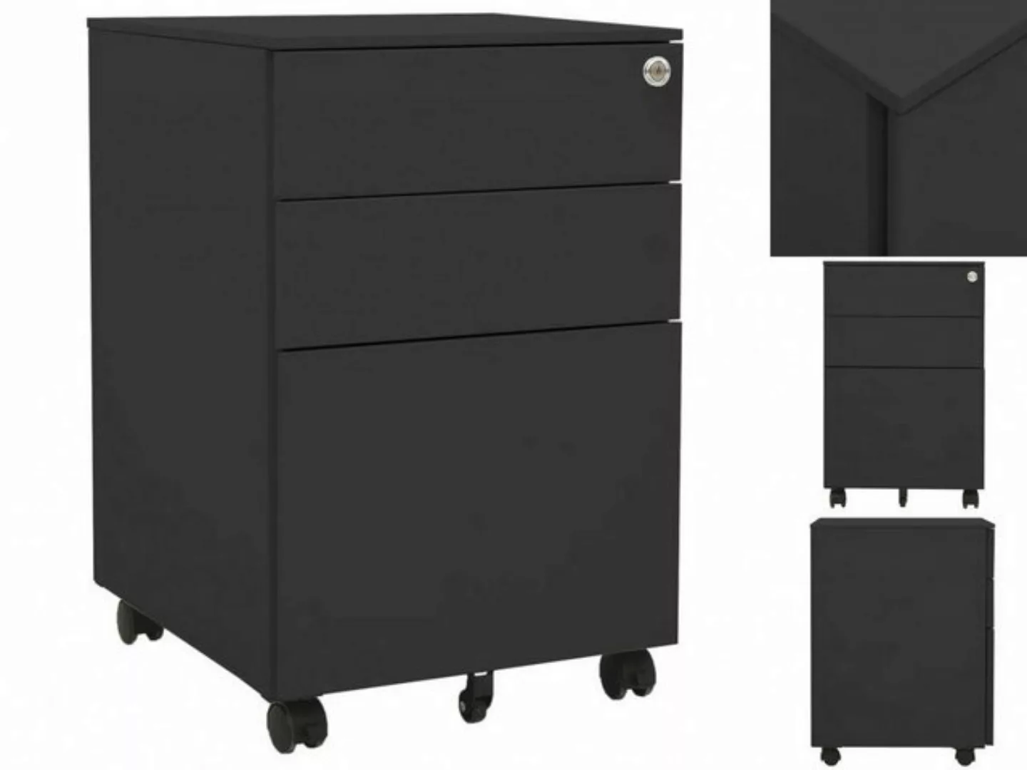 Aktenschrank Mit Rollen Anthrazit 39x45x60 Cm Stahl günstig online kaufen