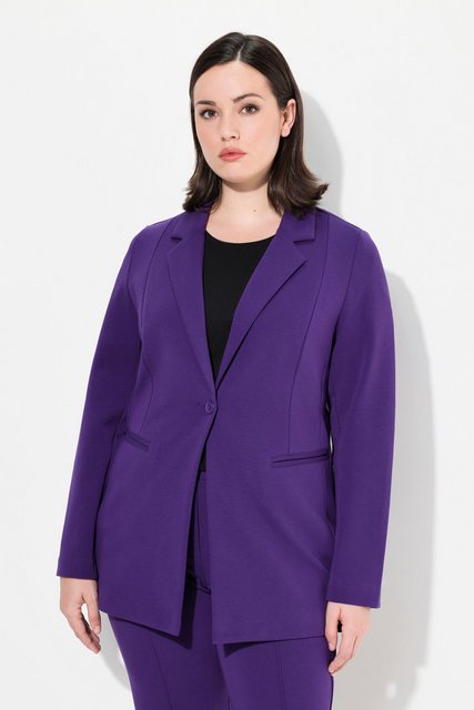 Ulla Popken Jerseyblazer Blazer Punto di Roma A-Linie Reverskragen Stretch günstig online kaufen