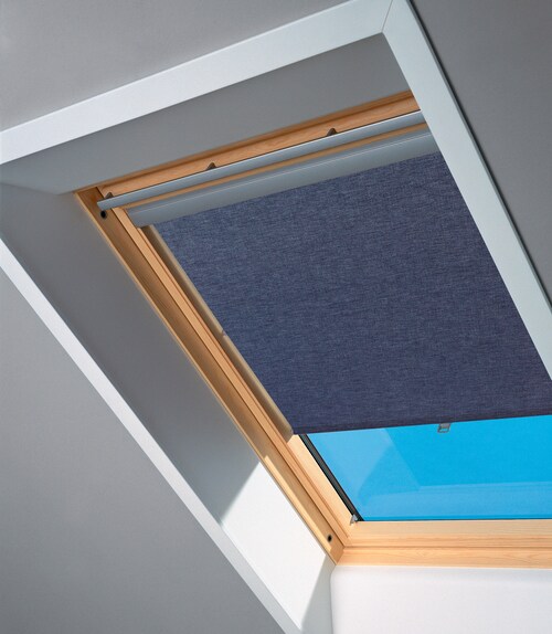 Velux Sichtschutzrollo mit Haltekrallen RHL PK00 9050 Blau günstig online kaufen