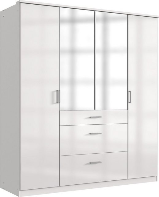 freiraum Drehtürenschrank Clack in HOCHGLANZ LACK WEISS - 179x199x58cm (BxH günstig online kaufen