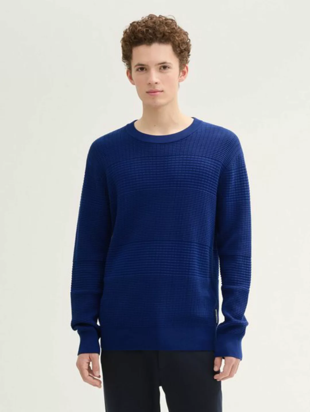 TOM TAILOR Denim Strickpullover Strukturierter Strick Pullover günstig online kaufen