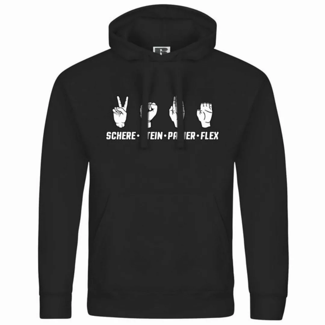 deinshirt Kapuzenpullover Herren Kapuzenpullover Schere Stein Papier FLEX M günstig online kaufen