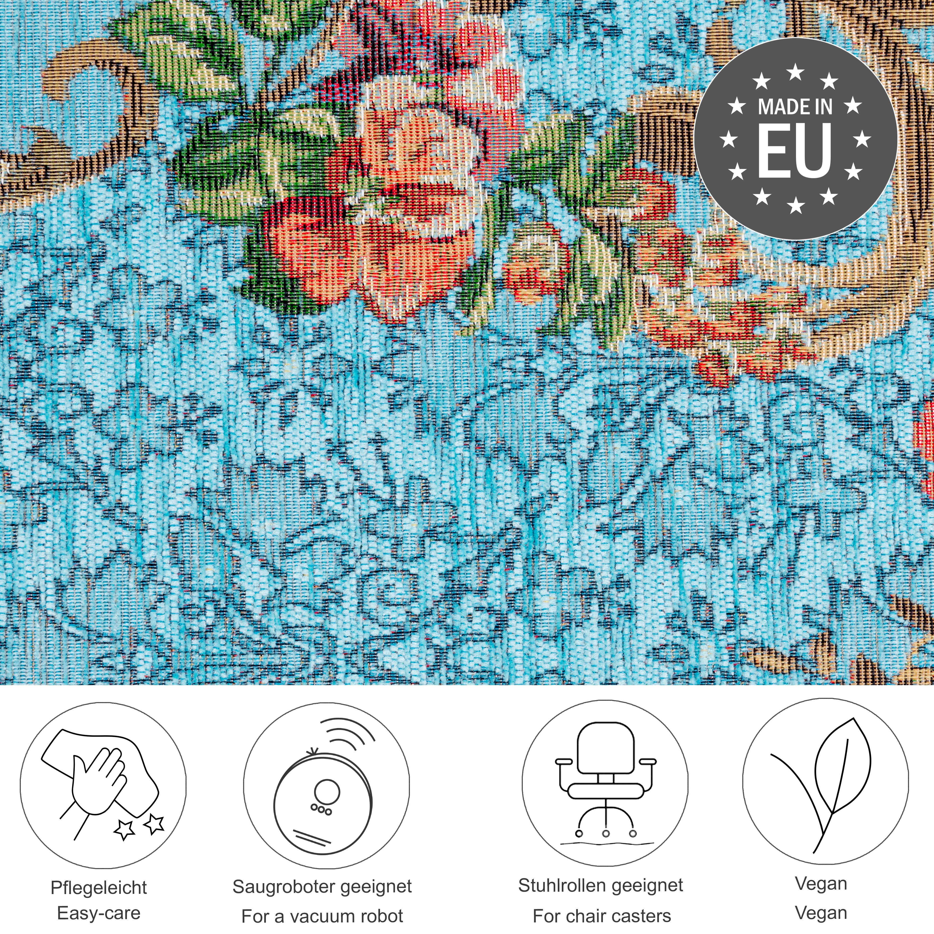 THEKO Teppich Flomi Floral, rechteckig, Höhe: günstig online kaufen