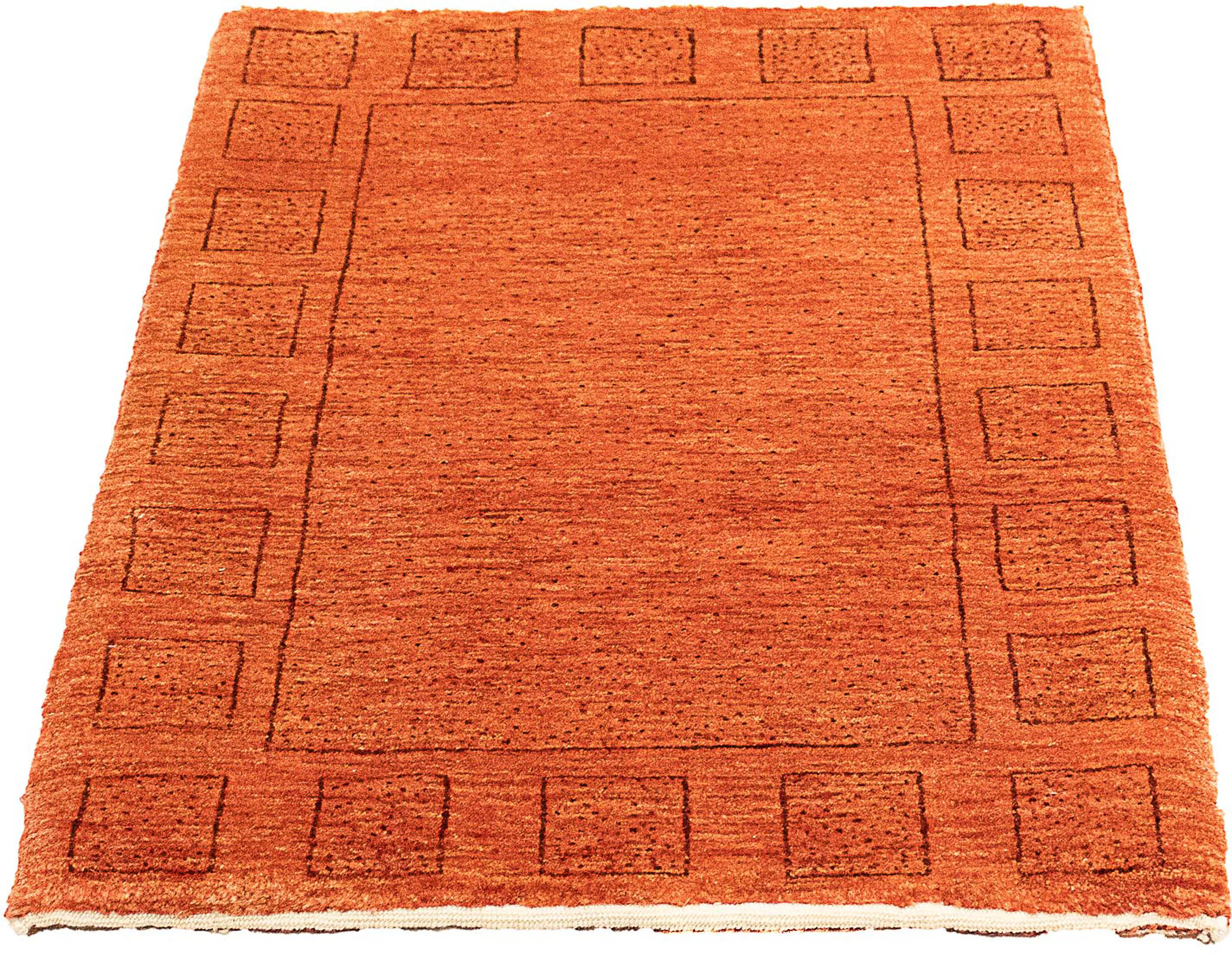 morgenland Wollteppich »Gabbeh - Kaschkuli Perser - 90 x 65 cm - rost«, rec günstig online kaufen