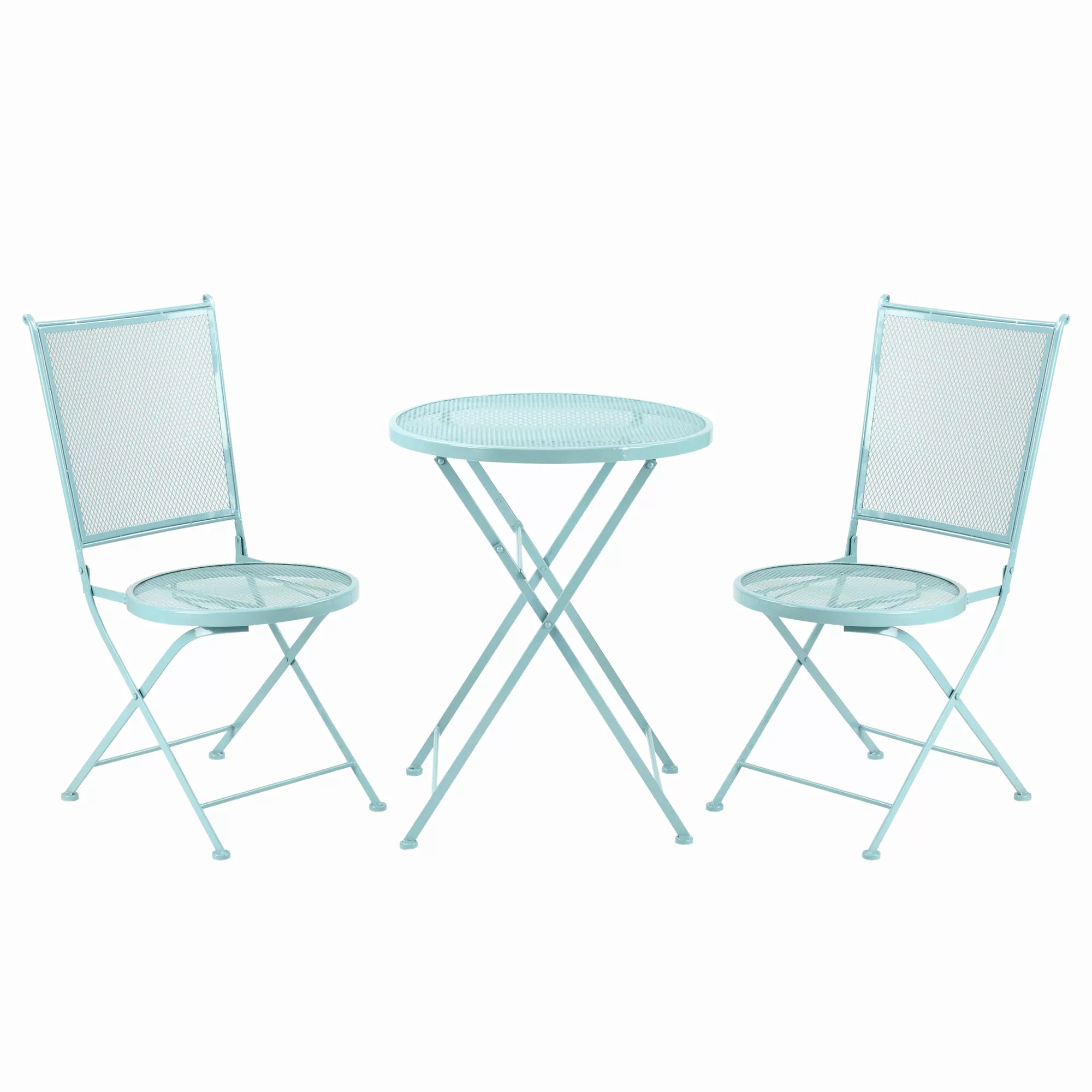 Outsunny Garten Sitzgruppe für 2 Personen Bistro-Set Garnitur 1 Tisch+2 fal günstig online kaufen