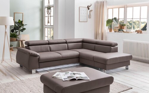 COTTA Polstergarnitur »Komaris L-Form«, (Set), Set bestehend aus: Ecksofa m günstig online kaufen