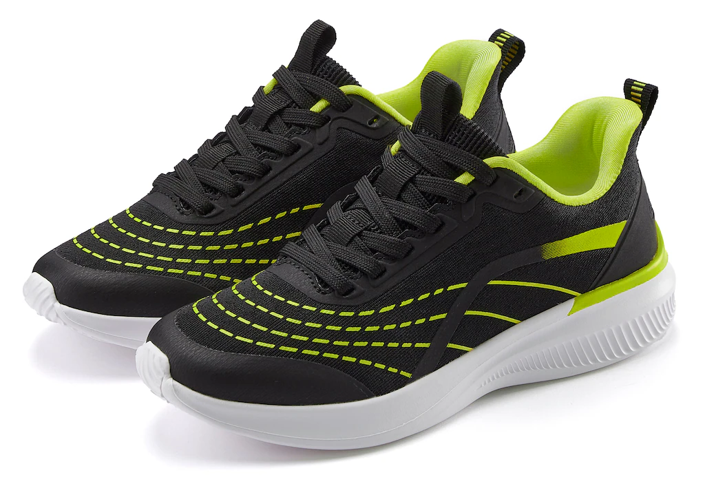 LASCANA Sneaker "Halbschuh, Schnürschuh, Freizeitschuh", aus Textil mit Far günstig online kaufen