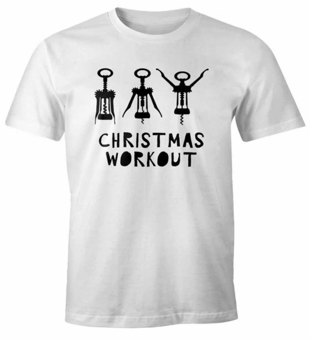 MoonWorks Print-Shirt Herren T-Shirt Weihnachten lustig Christmas Workout F günstig online kaufen
