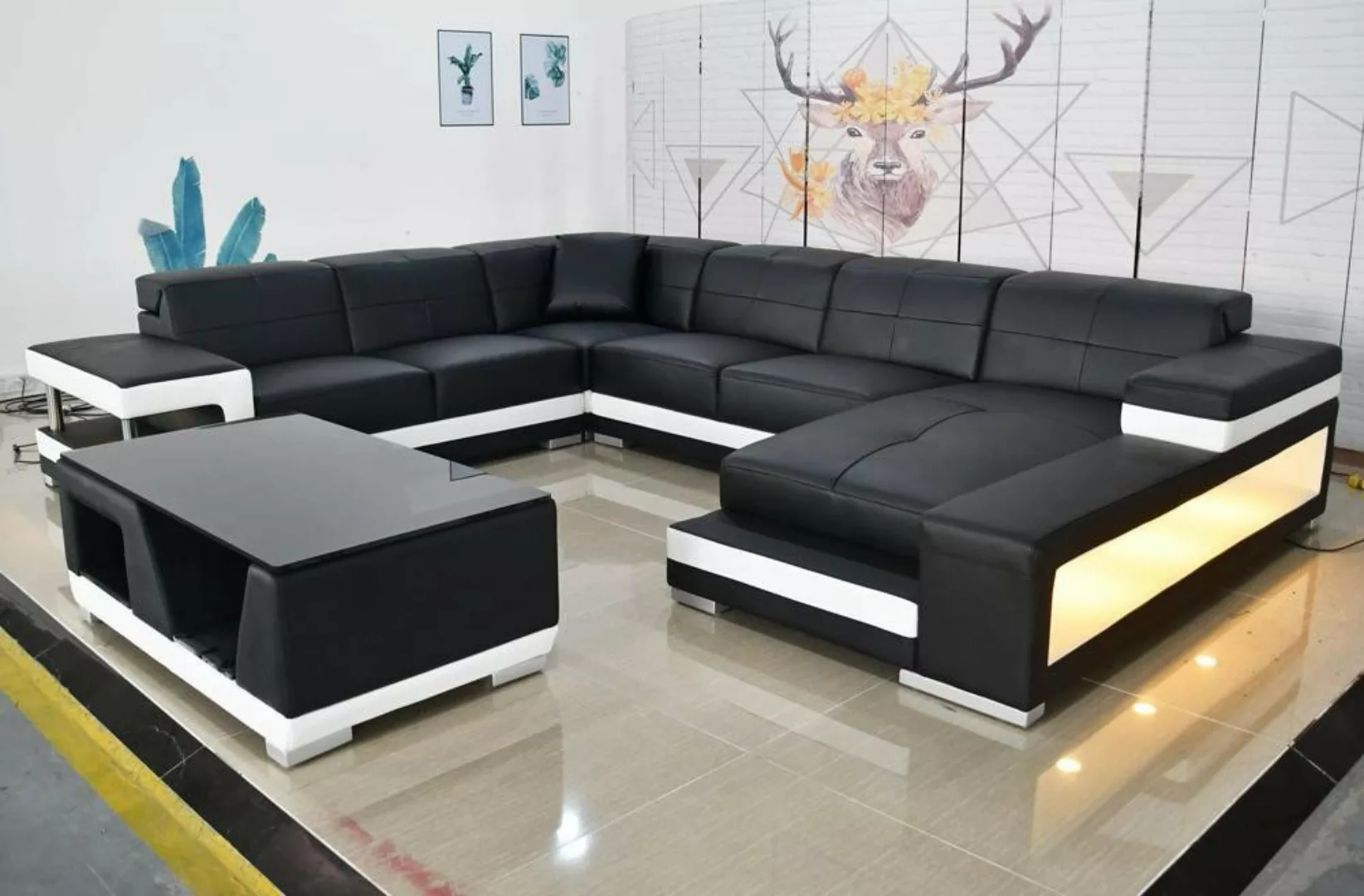 Xlmoebel Ecksofa luxuriöses Wohnzimmer-Sofa Eckcouch Polsterecke Sofas Couc günstig online kaufen