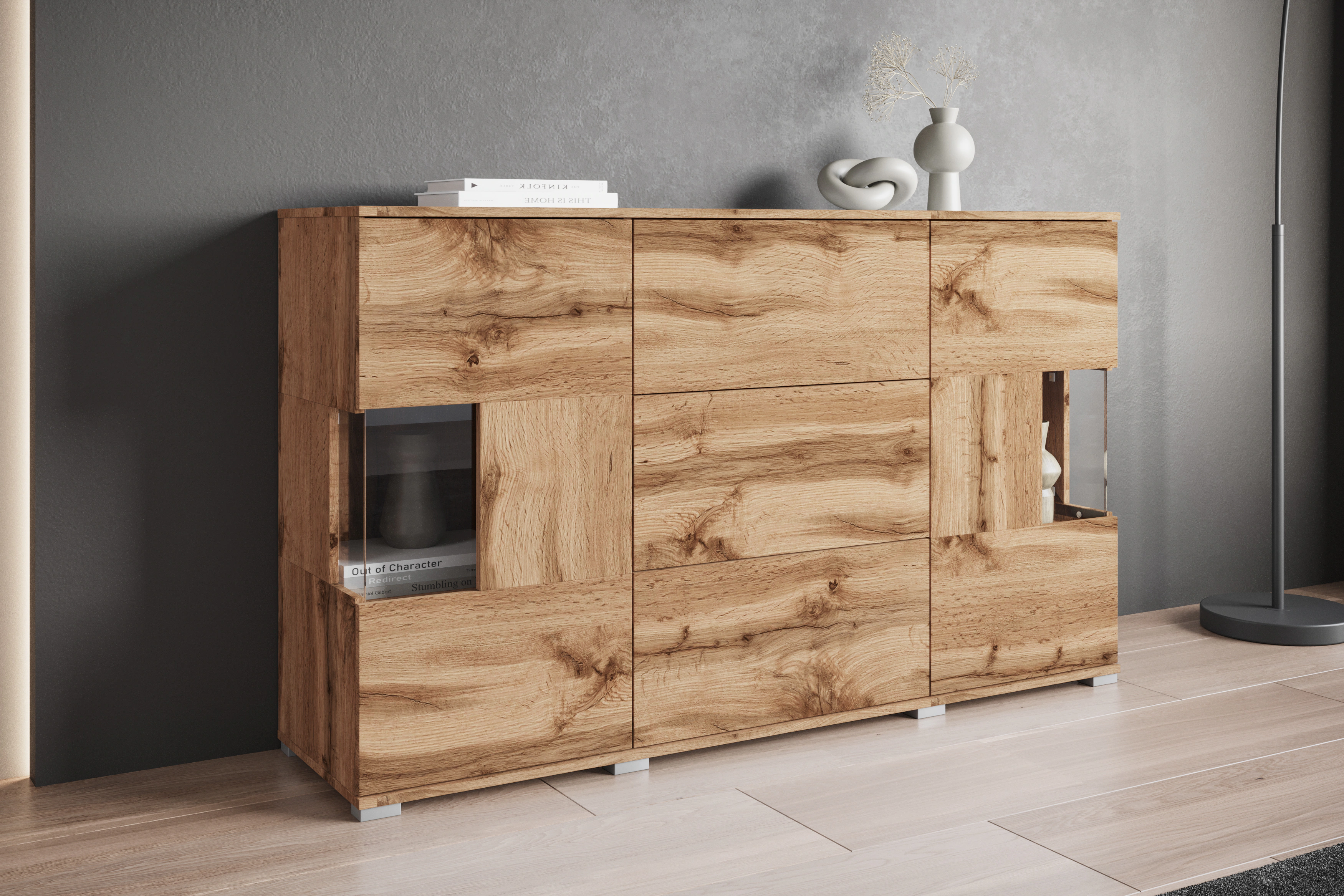 INOSIGN Sideboard "Kenia", (1 St.), Sideboard mit 3 Schubladen, 6 Fächern, günstig online kaufen