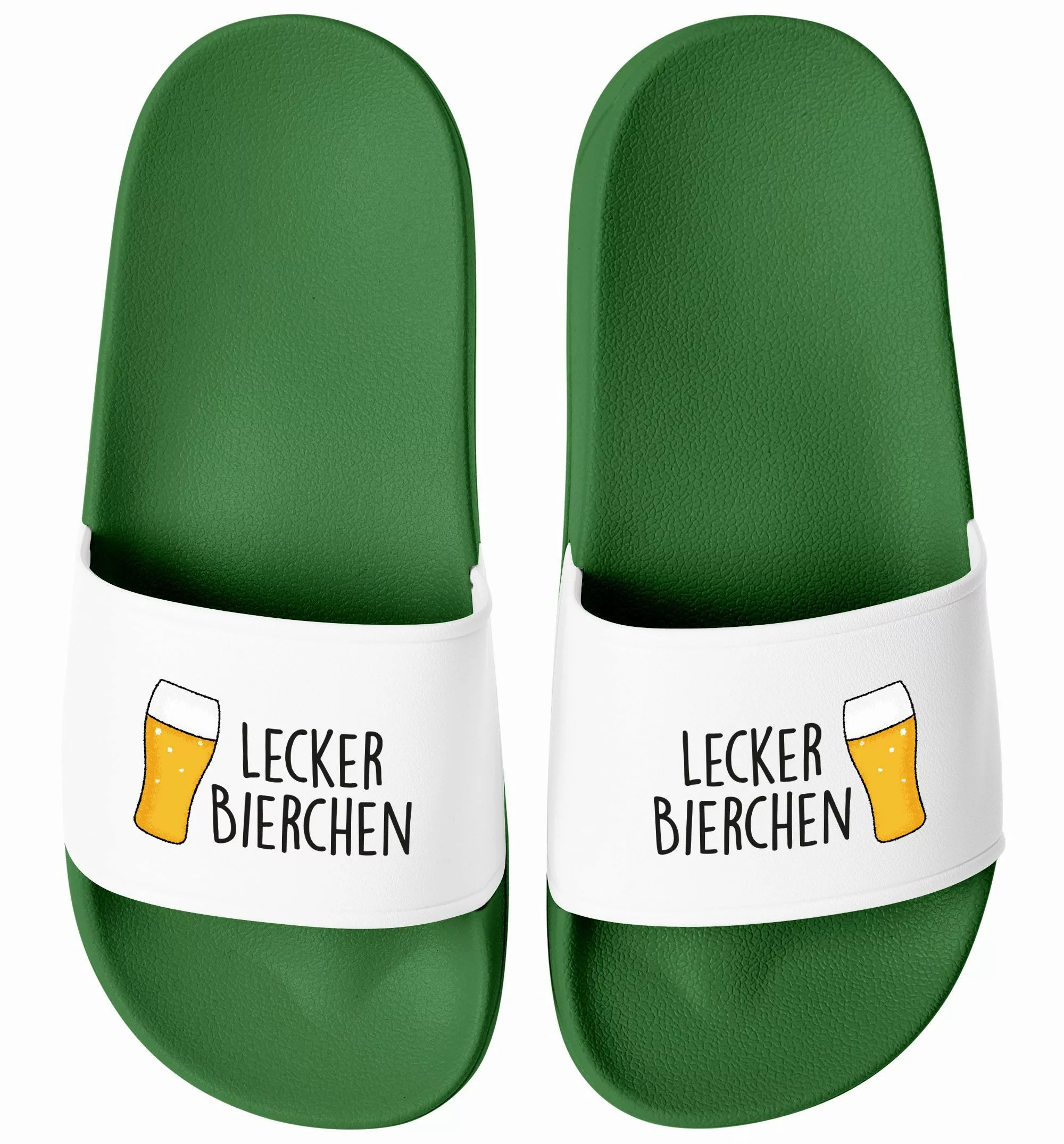 MoonWorks Badeschlappen Lustig Spruch Lecker Bierchen günstig online kaufen