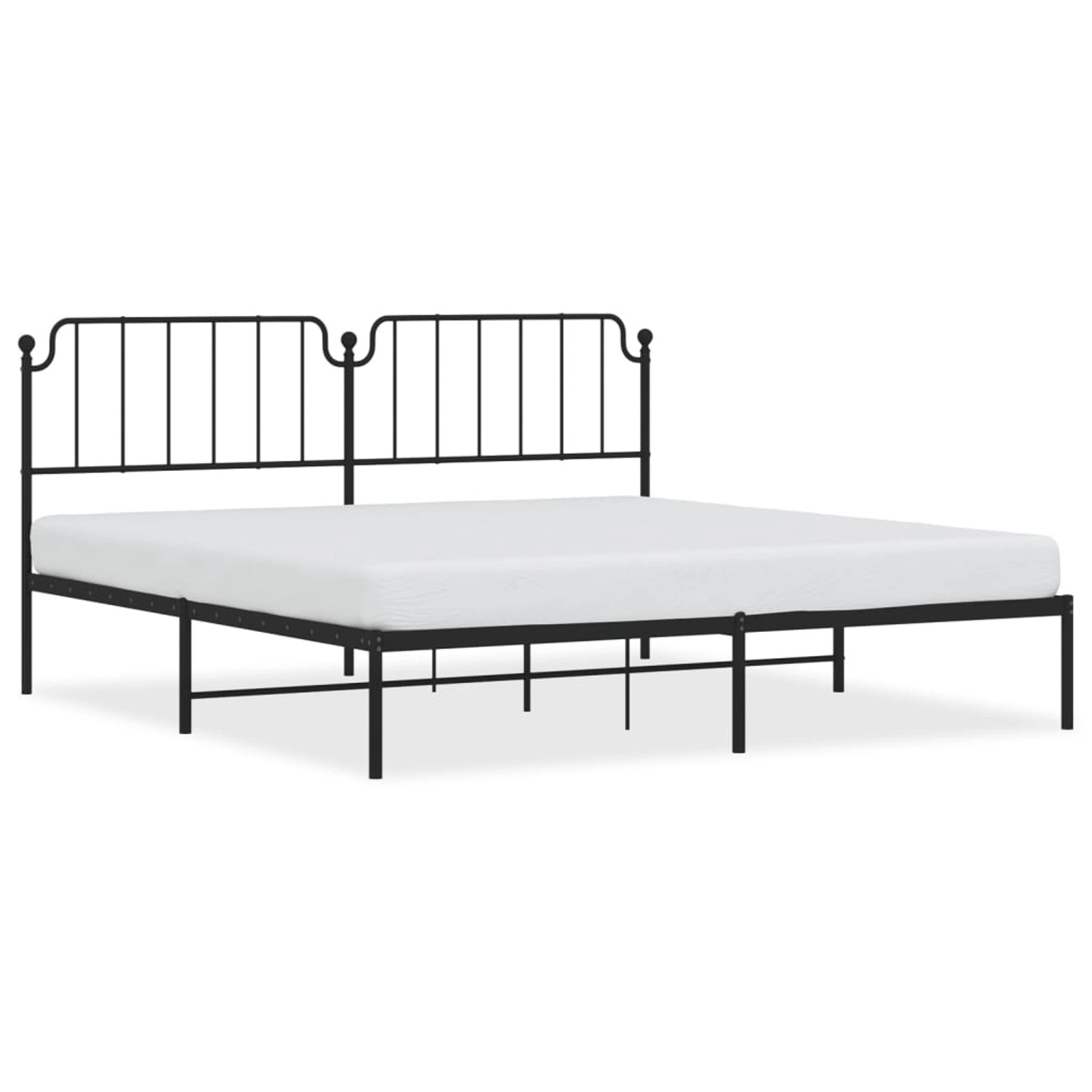 vidaXL Bettgestell mit Kopfteil Metall Schwarz 200x200 cm Modell 141930072 günstig online kaufen