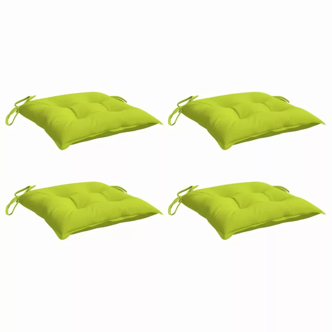 vidaXL Sitzauflage Palettenkissen 4 Stk. Hellgrün günstig online kaufen