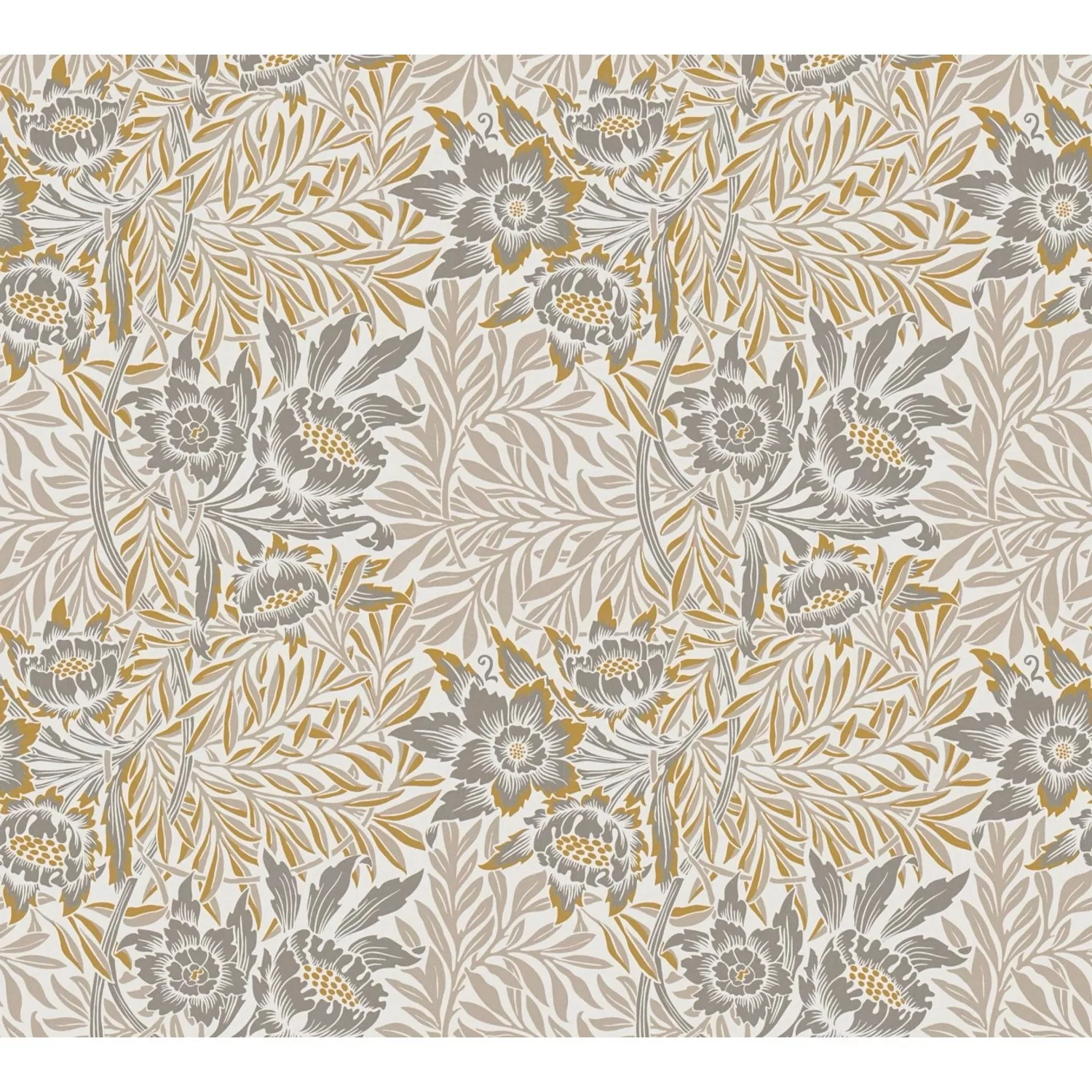 Bricoflor Jugendstil Tapete Mit Blumen Grau Beige Für Schlafzimmer Und Küch günstig online kaufen