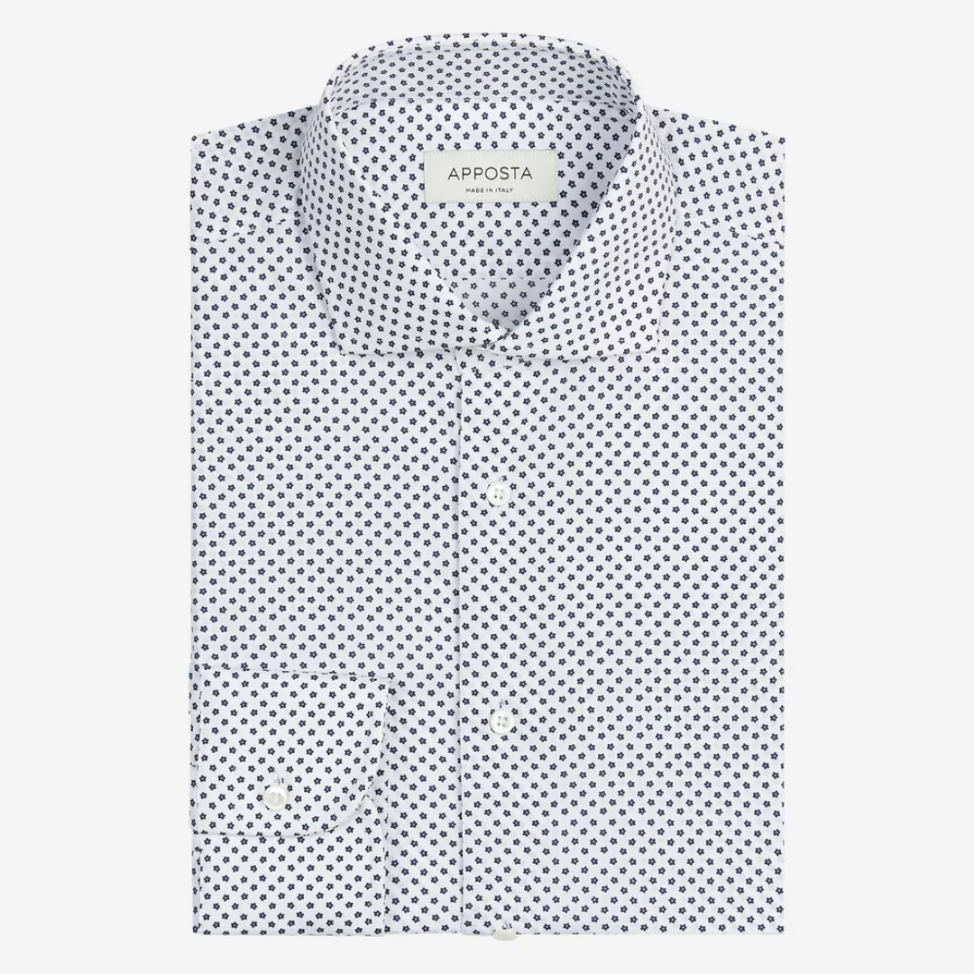Hemd  gemustert  weiß 100% reine baumwolle leinwandbindung, kragenform  mod günstig online kaufen