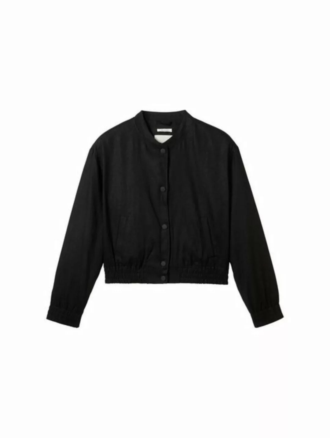 TOM TAILOR Denim Jackenblazer bomber collar blazer, deep black günstig online kaufen