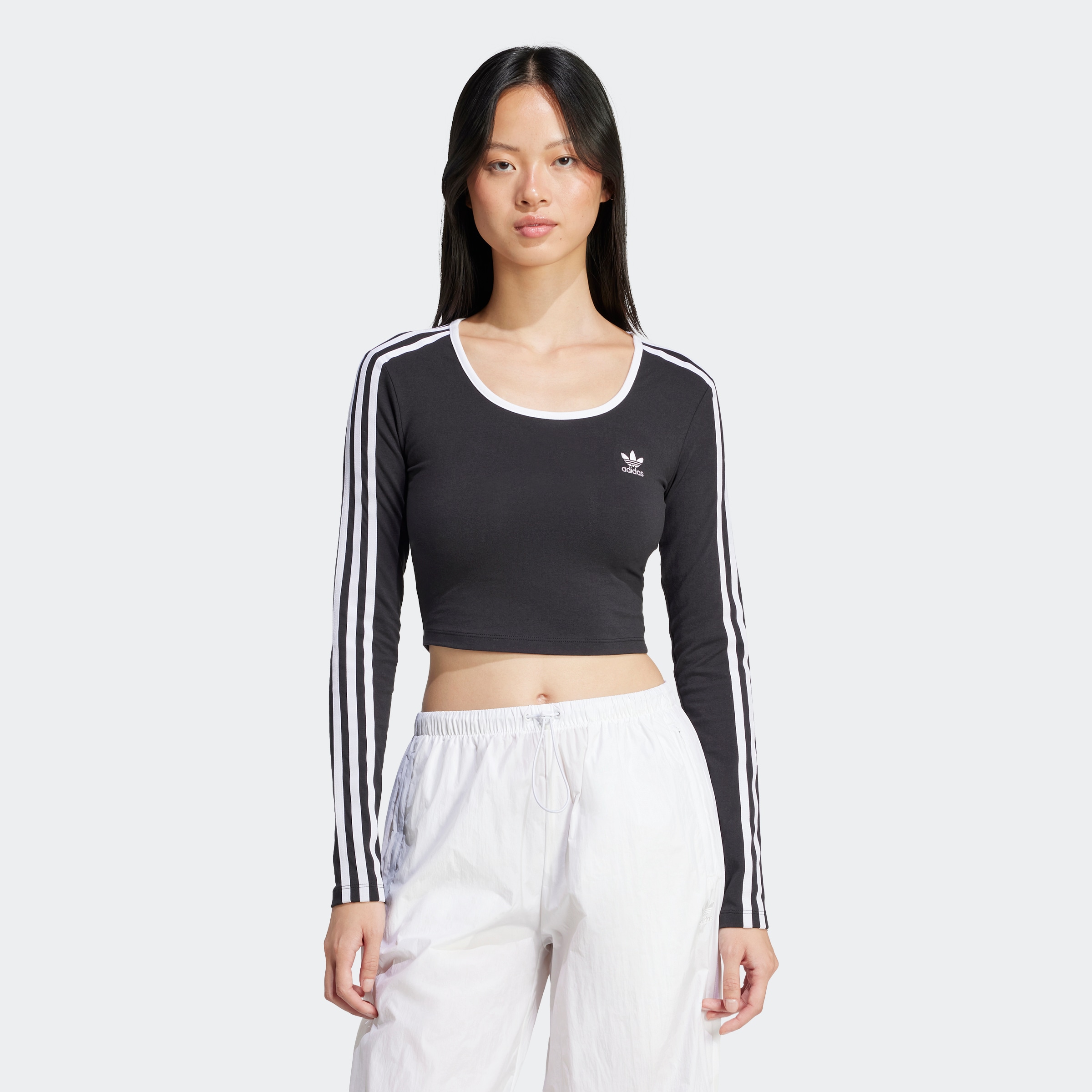 adidas Originals Langarmshirt "3S LS CROP" günstig online kaufen