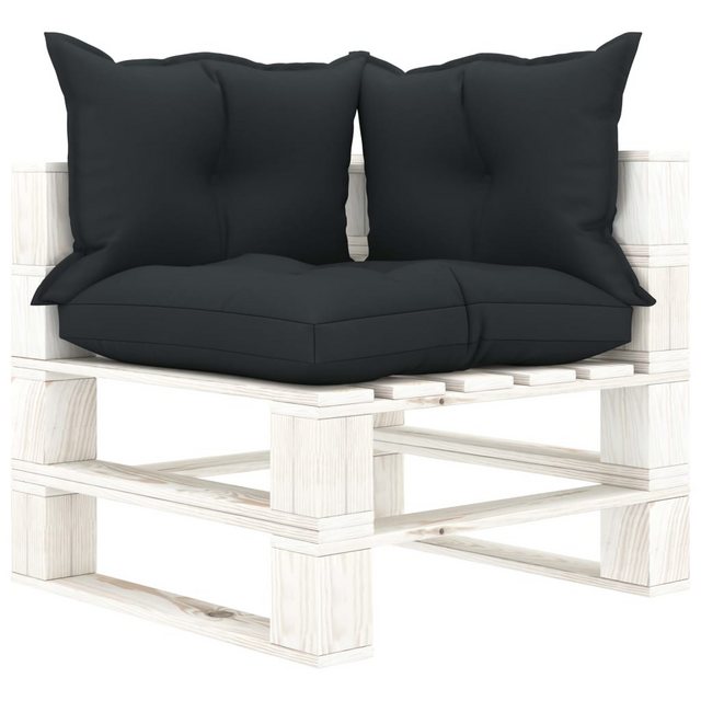 Garten-paletten-ecksofa Mit Anthrazit-kissen Holz günstig online kaufen