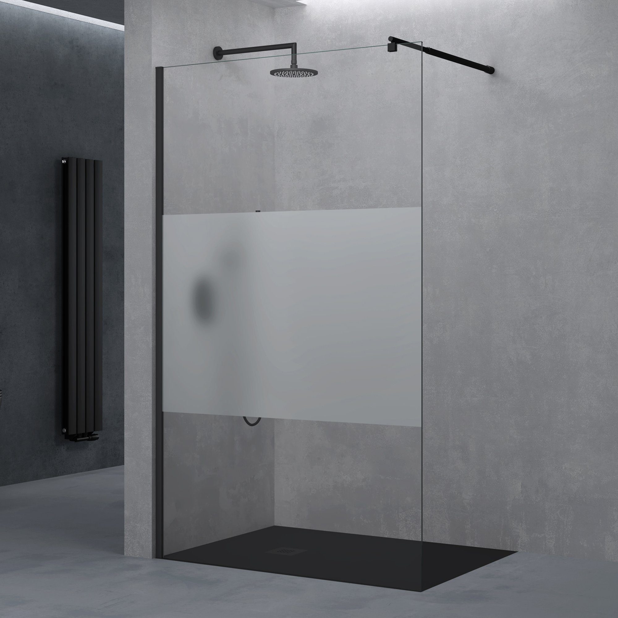 doporro Duschwand für Dusche Duschabtrennung schwarz günstig online kaufen