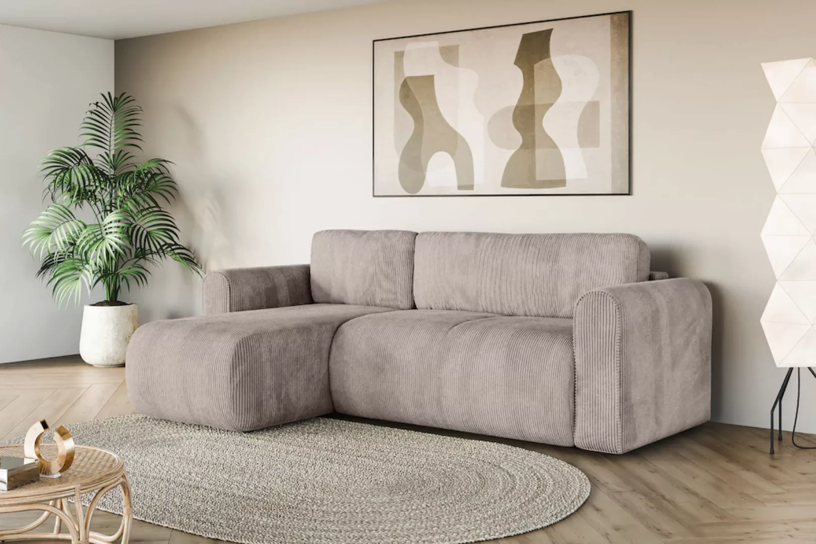 INOSIGN Ecksofa "Ecksofa Zacharia wahlweise mit Bettfunktion, BxTxH 250x166 günstig online kaufen