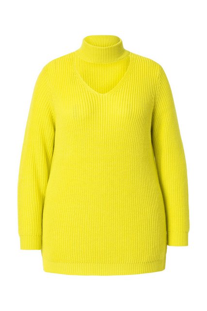 MIAMODA Strickpullover Pullover Regular Fit V-Ausschnitt mit Choker günstig online kaufen