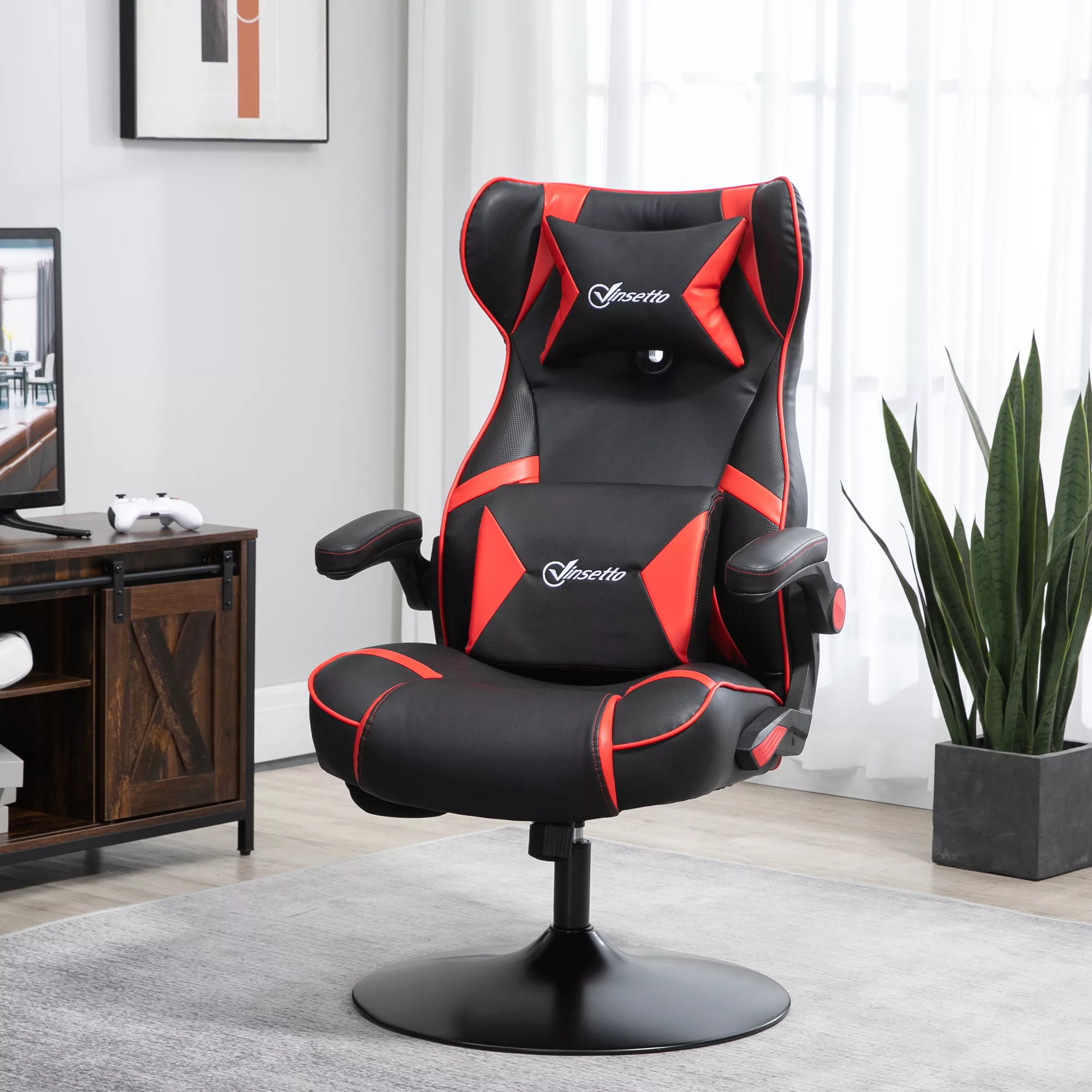 Vinsetto Gamingstuhl höhenverstellbar mit Wippfunktion ergonomisch, Lautspr günstig online kaufen