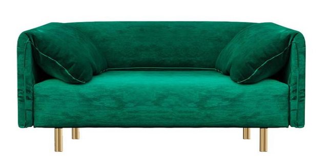 Xlmoebel Sofa Zweier-Sofa aus Samt im Relax-Club-Design mit Holzrahmen und, günstig online kaufen